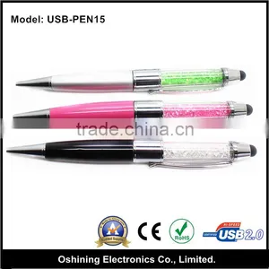 Top Selling Crystal Pen Shape USB Flash Drive (USB-PEN15) thumbnail-1
