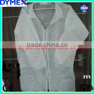 Surgical Disposable Lab Coats With Zipper and Elastic Cuff thumbnail-2