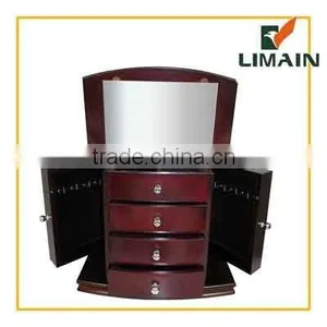 Top Table Jewellery Wooden Box With Mirror thumbnail-1