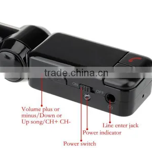 Hot Sale Wireless LCD Bluetooth 12V MP3 Player Dual USB Charger Handsfree FM Transmitter Car Kit thumbnail-3