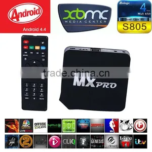 Hot Selling MX PRO Android 4.4 Quad Core Amlogic S805 Smart TV BOX thumbnail-1