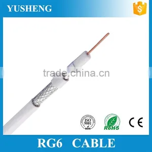 Rg6 Coaxial Cable 18AWG With CCS/CCA/Bare Copper 75ohm Coaxial Cable RG6 305M/Wooden Spool thumbnail-2