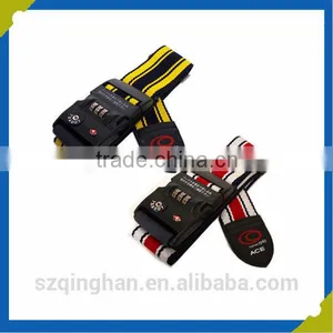 TSA Polyester Black and Red Stripe Luggage Case Strap thumbnail-3