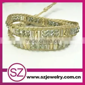 Website Guangzhou Jewelry Factory Wholesale Gay Pride Beaded Leather Bracelet thumbnail-6