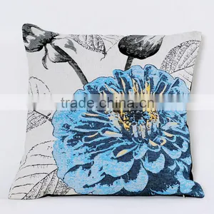 PLUS Beautiful Flower Home Decor Sofa Cushion Cover, OEM Colorful Pillowcase thumbnail-1