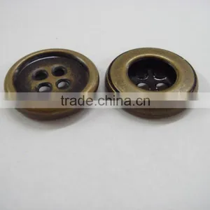 17.5 mm Metal Alloy Antique Brass 4 Holes Button thumbnail-2