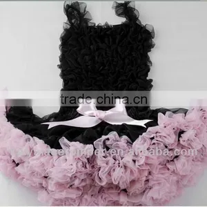 Black Girls Skirt Set 2 Pcs Girls Set 1-11yrs Chiffin Skirts Set , Latest Long Tutu Skirt Design Pictures thumbnail-1