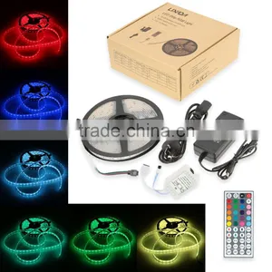 LIADA 5M SMD5050 300LEDs RGBW Fleible Strip Light Waterproof IP68 DC 12V 12W/Meter With Power Plug + 44Keys Remote Control thumbnail-1