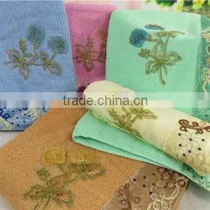 100% Cotton Luxury Decorative Border Cotton Bath Towel thumbnail-5