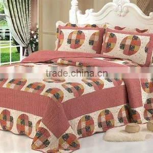 3pc Pure Cotton Double Bedspread Set in Single Bed Quilt Set thumbnail-1