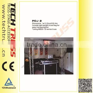 PDJ-2 Width 2.5m Height 2.4m Aluminum DJ Truss Using MB20 Truss for Lighting Decoration. thumbnail-3