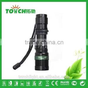 Self Defense Strong Light Flashlight for Outdoor Emergency Flashlight Use 1*18650 Battery Zoomable Flash Light for Camping thumbnail-4