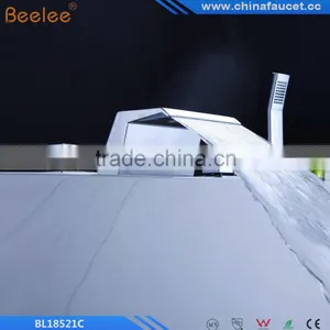 Beelee BL18521C Deck Mounted Tub Faucet With Stainless Steel Spout + Hand Shower thumbnail-2