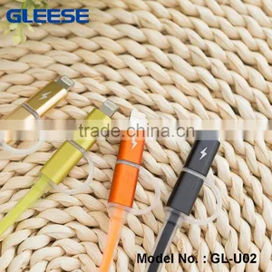 2 in 1 Micro USB Data/ Sync Charging Cable for Samsung and Iphone thumbnail-3