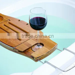 Multifunctional Natural Bamboo Bathtub Caddy With Soap Tray thumbnail-4