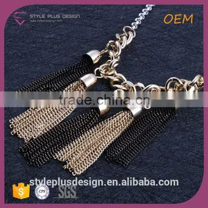 N72474Q03 Alloy Pendant Tassel New Model With Two Layer Necklace Brass Jewelry Gold Plating Chain From Long Elegant Necklace Quality Choice thumbnail-4