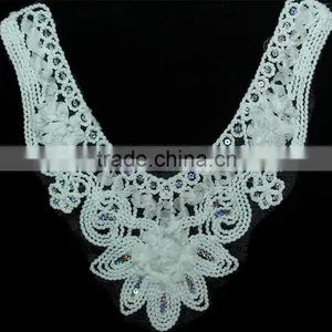 Chiffon Embroidery Crochet Guipure Lace Collar thumbnail-1