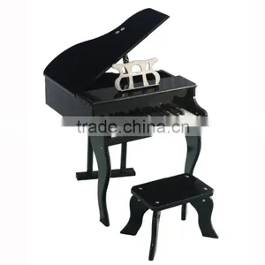Fashion 30 Key Children Black Wooden Piano, Mini Child Wooden Piano Toy thumbnail-1