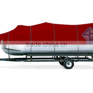 17' - 20' Trailerable Pontoon Boat Cover 600D Polyester thumbnail-1