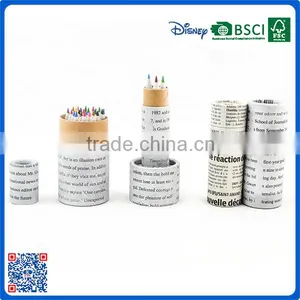 High Quality Recyclable 3.5 Inch Newspaper Color Pencils for Gift thumbnail-5