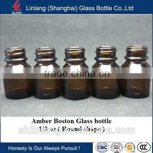 1/3oz Boston Amber Round Glass Bottle Manufacturer in China thumbnail-1