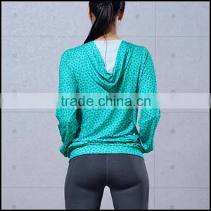 Women Thin Slim Fit Zipper Pullover Light Weight Fitness Active Athletic Workout Running Hoodie Wholesale thumbnail-3