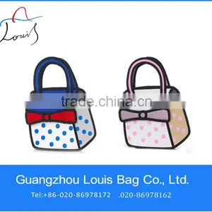 2014 Magical Vintage England Style 3D Party Bags,2d 3d Cartoon Canvas Satchel Backpack Bag,3d School Bags thumbnail-1