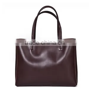 Newest Design Simple and Elegant Genuine Leather Handbag thumbnail-1