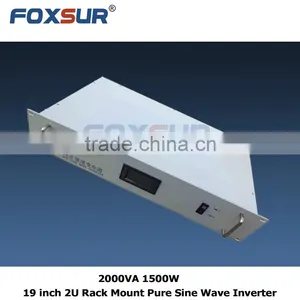 New Design 2000VA 1500W 48V dc to 110V ac Off Grid 19 Inch 2U Rack Mount Pure Sine Wave Inverter for Business Products thumbnail-1
