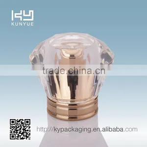 Nice Cristal Shaped Plastic Perfume Cap With uv Gold Insert thumbnail-1
