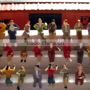 Artificial Model Human Figure,HO Scale Sitting Model Tree, Model Figure in Resin Plastic , Building Model Color Figure for 1/87 thumbnail-3