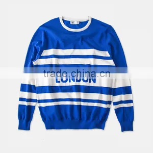 Men's Flat Stripe Knitted Sweater Teenager Pullover Sweater thumbnail-1