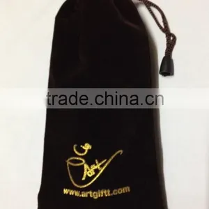 Customized LOGO Printed Chocolate Wrapping Velvet Bag Pouch thumbnail-2