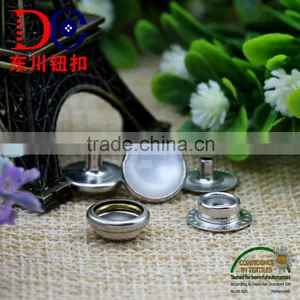 Silver Button Metal Fastenings for Clothes With Inlaided Diamond,Snap Fastener for Coat thumbnail-5