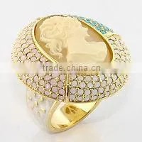 18k Gold Jewelry Cameo Rings thumbnail-1
