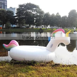 Wholesale Cute Giant Unicorn Inflatable Pool Ride on for Beach thumbnail-2