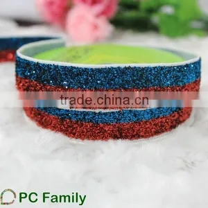 New Striped Color Glitter Elastic 3/8" and 5/8" thumbnail-1