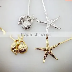 Seashell and Starfish Fancy Hair Pin thumbnail-1