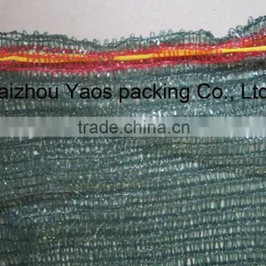 Green PE Raschel Knitted Plastic Mesh Bag Vegetables Onion Bag thumbnail-3