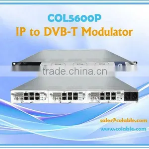 IP CATV System,satellite tv Modulator, IP to DVB-T Modulator /IP Mux and Modulator,IP to RF Modulator COL5600P thumbnail-1