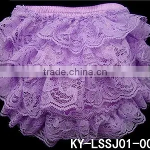 2016 Design Cheap Hotsale Lace Solid Color Bloomers for Kids thumbnail-2