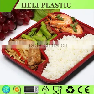 4 Compartment Food Tray Disposable Plastic Food Container thumbnail-1