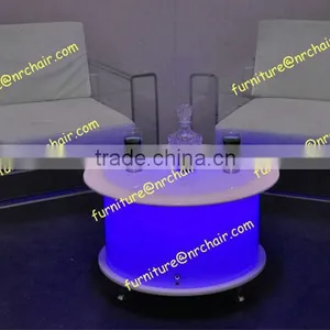 Rechargeable LED Acrylic RGB Glow Coffee Table thumbnail-1