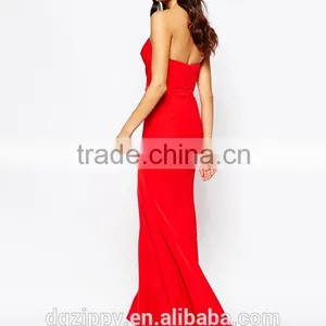 2016 New Arrival v Wire Neckline Woman Simple Long Maxi Dress thumbnail-4