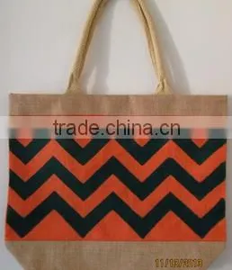2016 CHEVRON JUTE SHOPPING BAG thumbnail-2