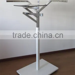 4 Way Tree Shaped Supermarket Portable T-Shirt Floor Display Stand thumbnail-3
