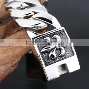 2016 New Product Stainless Steel Skull Bracelet Designs Jewelry Fashion Bracelet Bike Chains for Men /women thumbnail-4