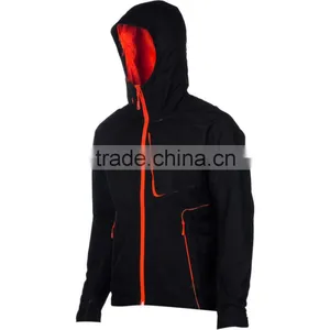 New Style Plum Purple Stretch-woven Cuffs Ladies Softshell Jacket With Hood thumbnail-4