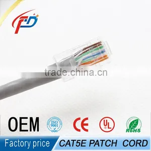 8 Number of Conductor Cat5e Network Patch Cord Rg45 Plug Patch Cable thumbnail-3