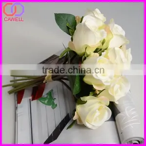 Wholesale White Artificial Silk Roses Flowers thumbnail-5